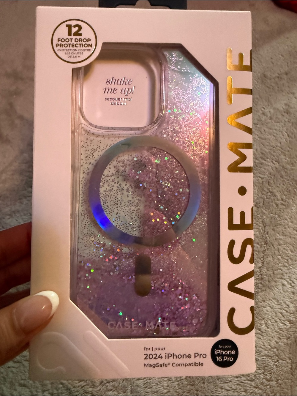 case-mate Shake Me Up Liquid Glitter MagSafe Case - Pink